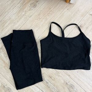 Beyond Yoga Black Tank and Leggings Set - Large